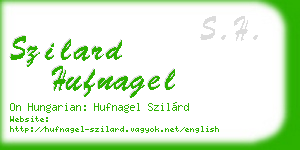 szilard hufnagel business card